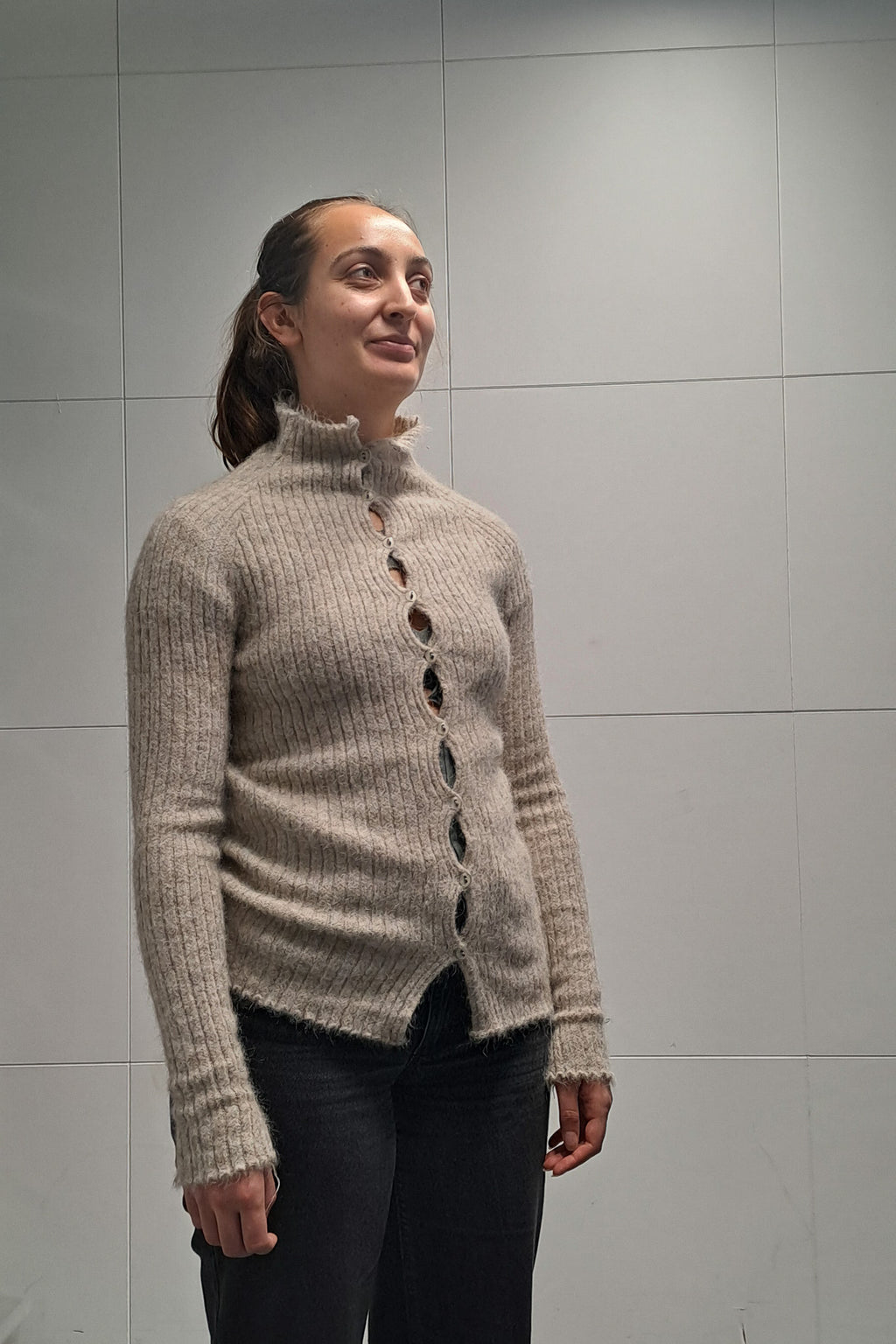 Mohair Cardigan - Beige